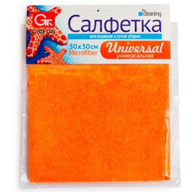 Салфетка из микрофибры унверсальная 30х30 см Grifon