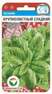 Базилик Крупнолистный сладкий