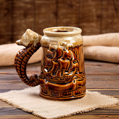 Кружка пивная Море ручка конёк 0,8л.