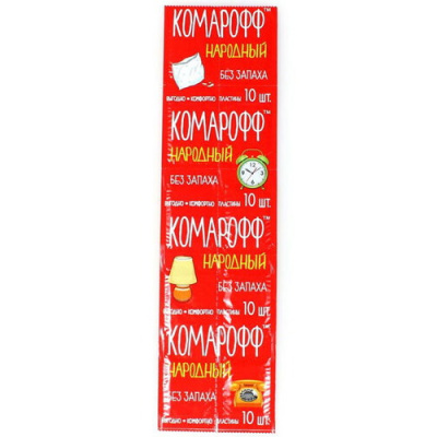Пластины Комарофф Народный, без запаха