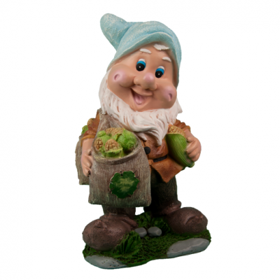 Фигура Гномик с мешком кукурузы