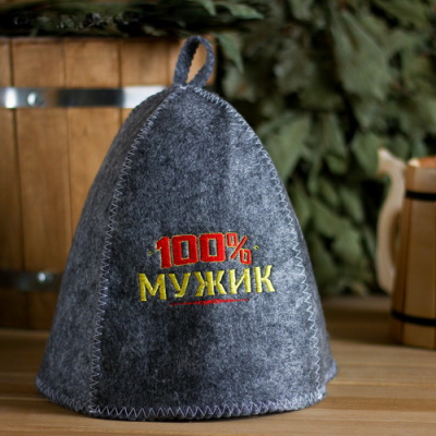 Шапка для бани 100% МУЖИК