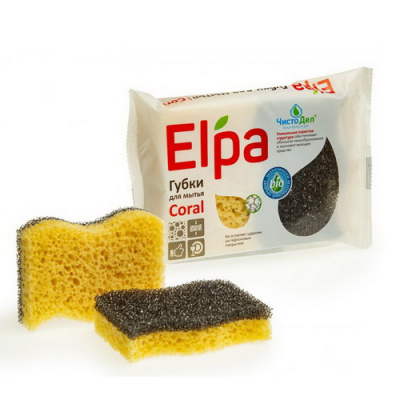 Губка для мытья 2шт ЧистоДел (Elta Coral)