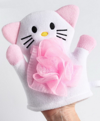 Мочалка детская Кошечка