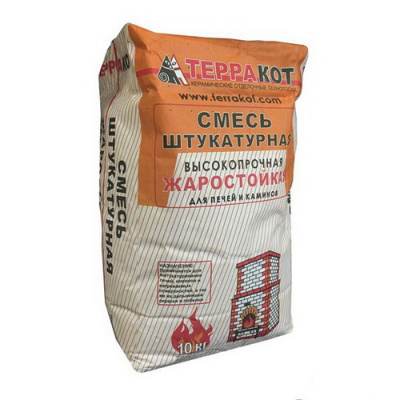 Смесь штукатурная жаростойкая ТЕРРАКОТ глино-шамотная высокопрочная (Дачный Эксперт)
