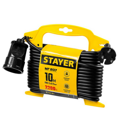 Удлинитель на рамке MF 207 10 м. 2200 Вт. 1 гнездо STAYER