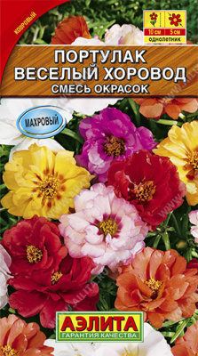 Портулак Веселый хоровод, махровый смесь окрасок