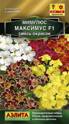 Мимулюс гибридный Максимус, смесь окрасок