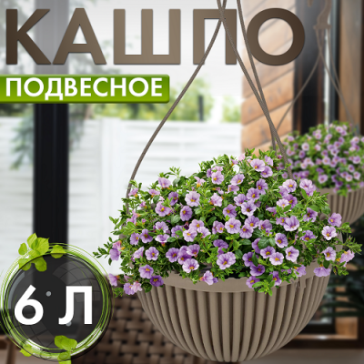 Кашпо Верде с усами 6л.