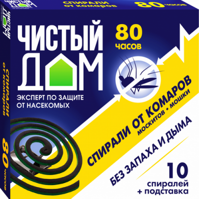 Спираль от комаров бездымные, без запаха