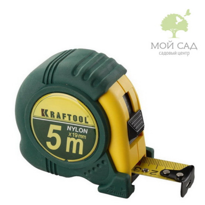 KRAFTOOL NYLON 5м х 19мм рулетка с ударостойким обрезиненным корпусом