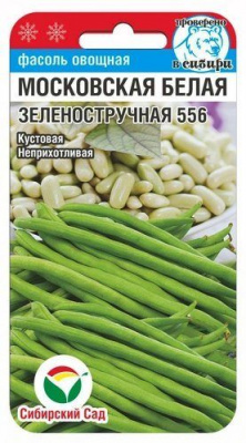 Фасоль Московская Белая Зеленостручная 556
