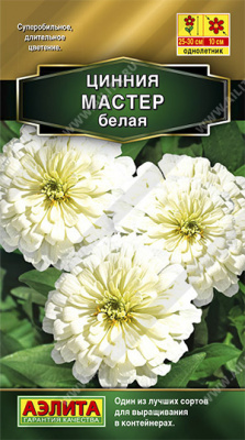 Цинния Мастер белая