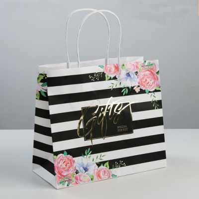 Пакет Подаорочный крафт Gifts 25*22*12 см